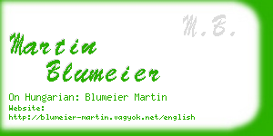 martin blumeier business card